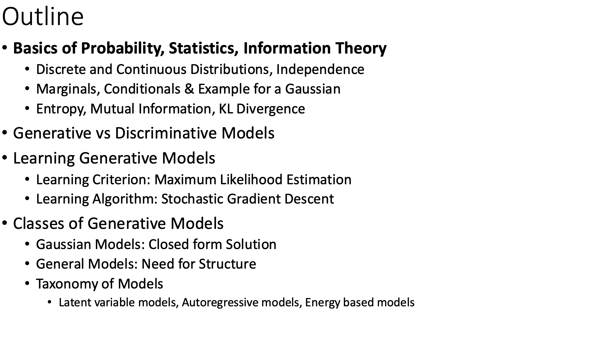 Maximum Likelihood Estimation